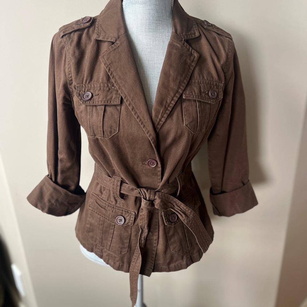 Brown Belted Women's Jacket